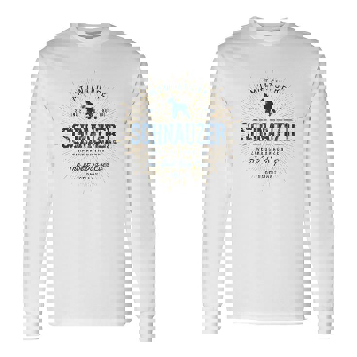 ビンテージ ミニチュア・シュナウザー レトロ 長袖Tシャツ