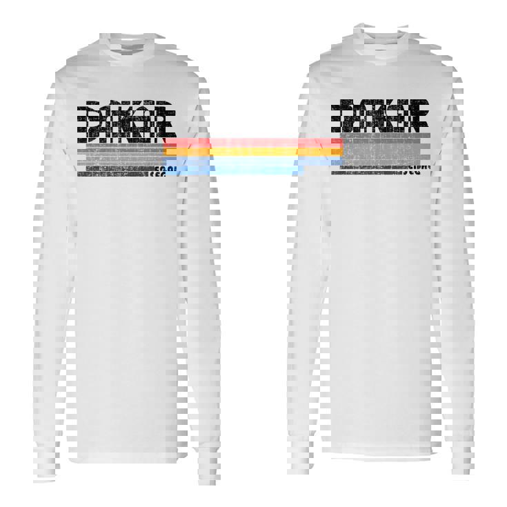 ビンテージ70年代80年代スタイルのダカール、セネガル。 長袖Tシャツ