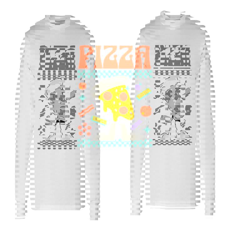 ピザ愛好家 ピザピース 長袖Tシャツ