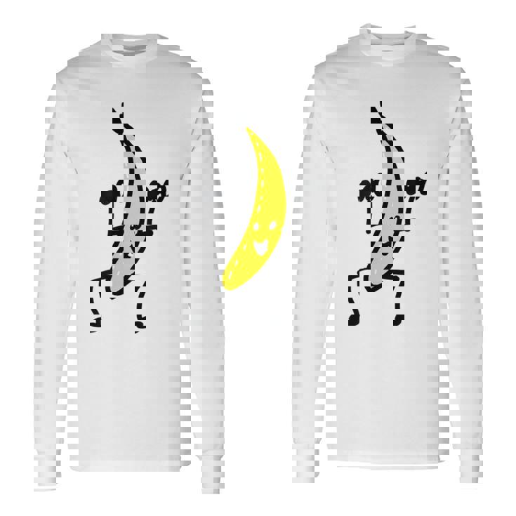 メンズ ファニースティックフィギュア フィットネス バナナダンベル トレーニング 長袖Tシャツ