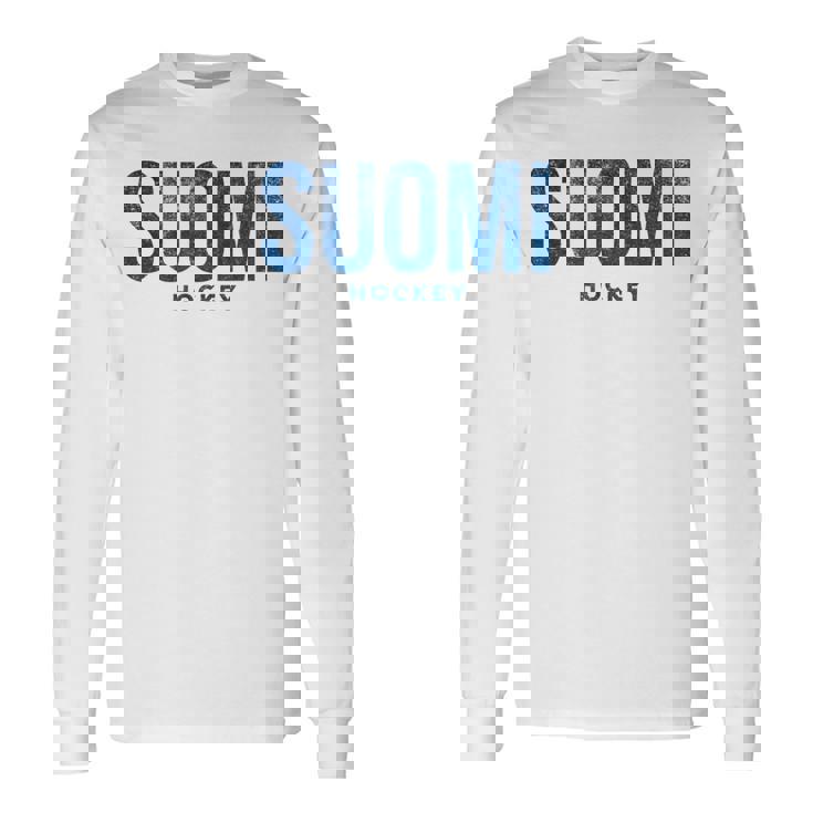 フィンランド スオミ ホッケー アンティーク調 ヴィンテージ レトロ 長袖Tシャツ