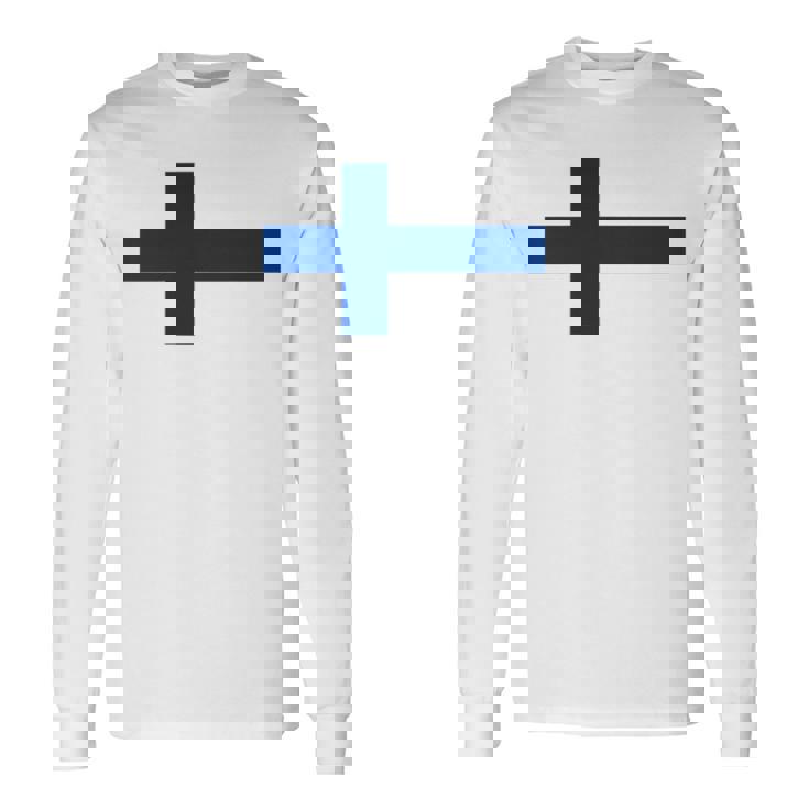 フィンランド国旗 ノルディック クロス 長袖Tシャツ