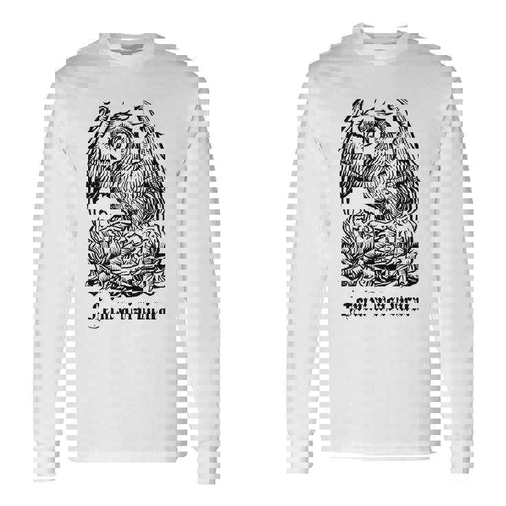 フェニックス。神話の鳥。灰から生まれ変わる。 長袖Tシャツ