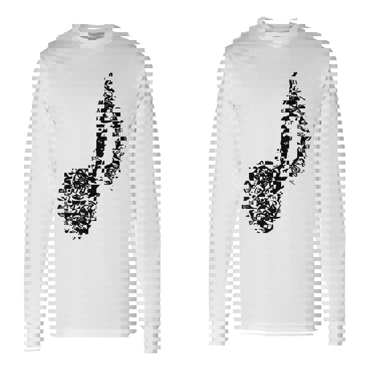 フレンチホルン愛好家 長袖Tシャツ