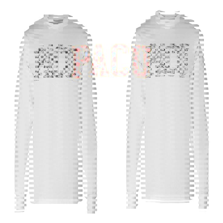 フローラルpacu看護師が周術期看護師で目覚める 長袖tシャツ 長袖Tシャツ