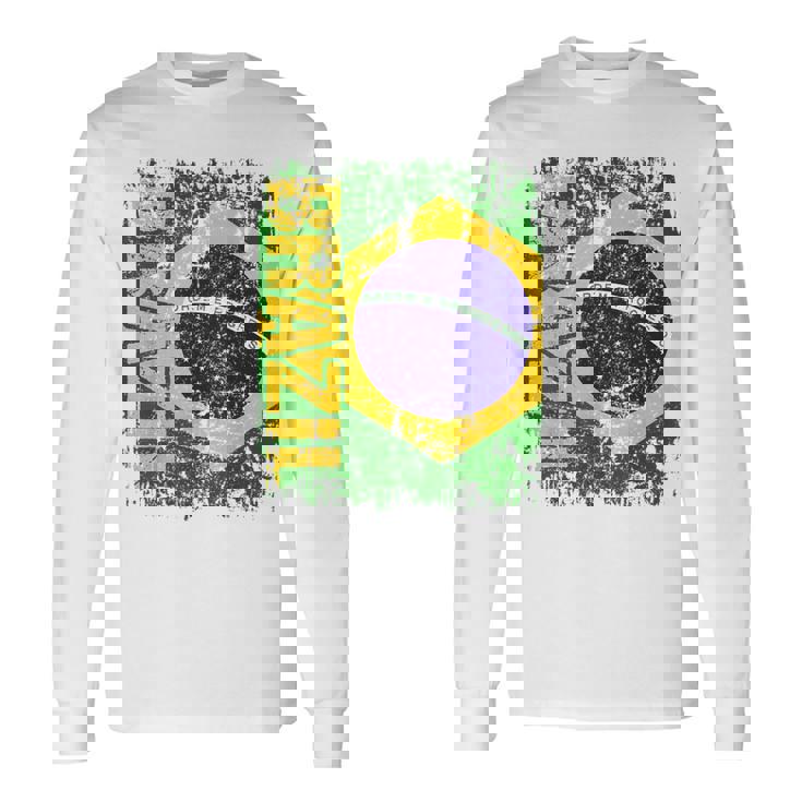 ブラジル 旗 大 国旗 メンズ レディース キッズ ブラジル 長袖Tシャツ