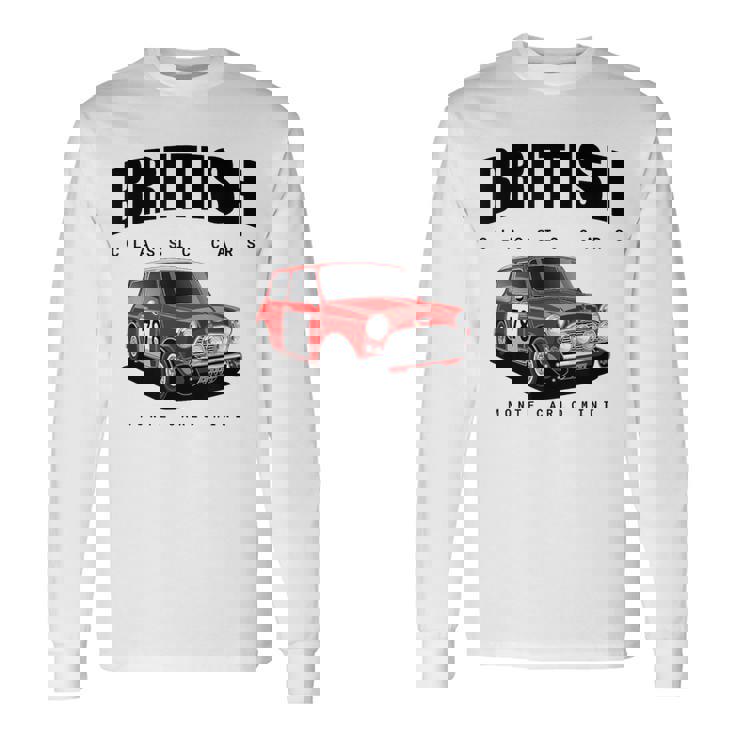 ブリティッシュクラシックスポーツカーズ 有名なラリーミニ 長袖Tシャツ