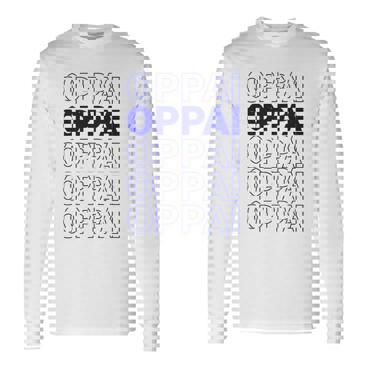 ブルーオッパイの言葉 面白いアニメ漫画 長袖Tシャツ