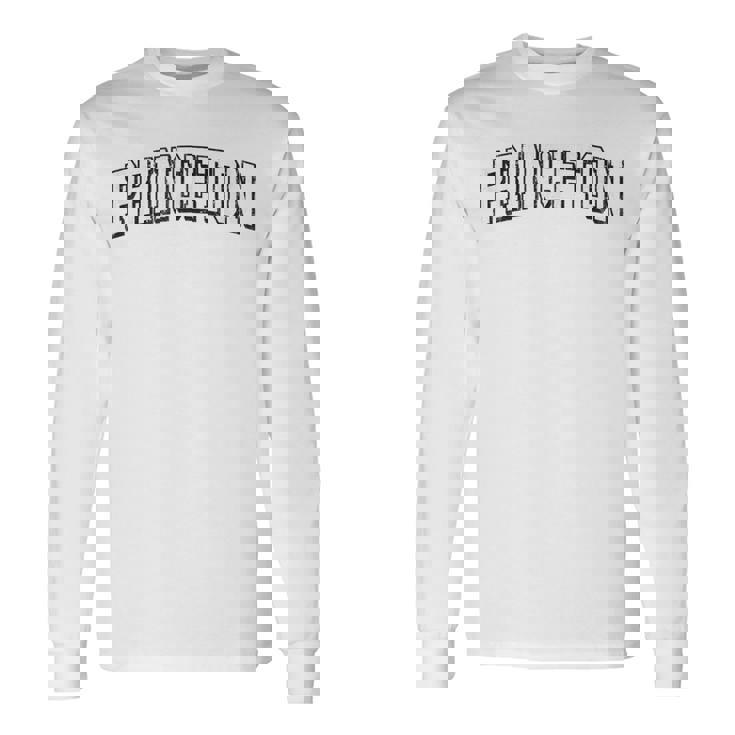 プリンストン テキサス ビンテージ アスレチック スポーツ B&W プリント 長袖Tシャツ