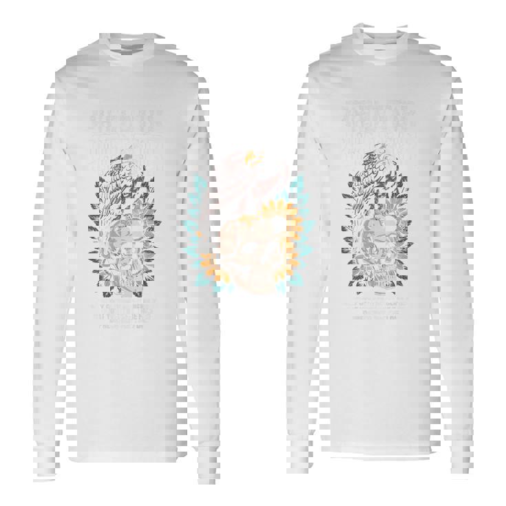 プレデター イーグル スカル ひまわり パワー 死 獲物 引用 長袖Tシャツ