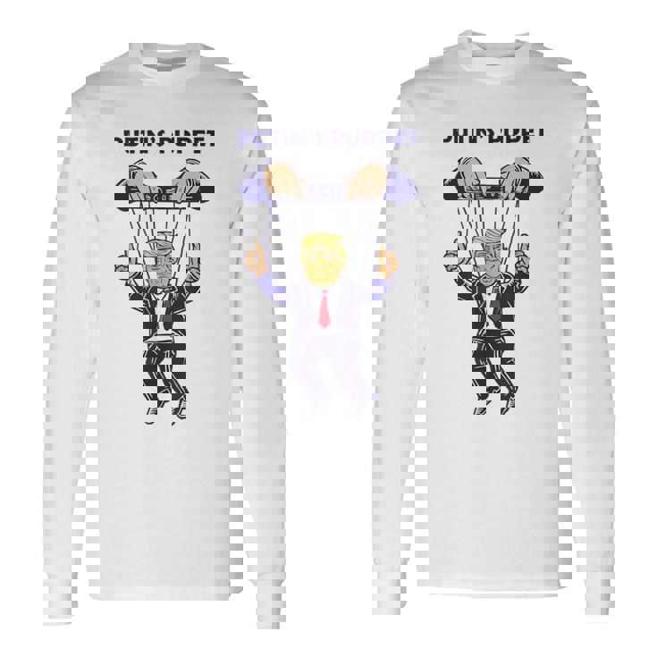 プーチンの操り人形トランプはロシアの資産政治パロディです 長袖Tシャツ