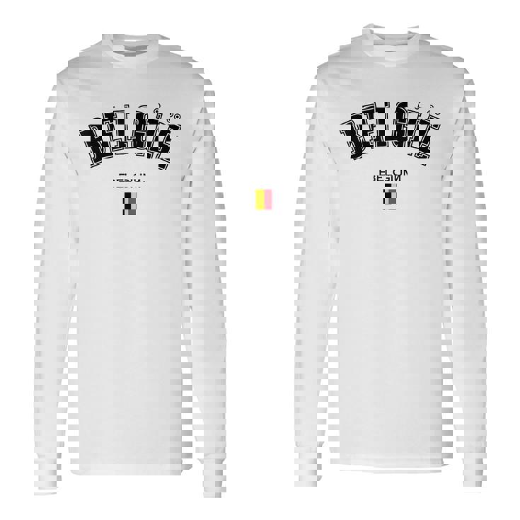 ベルギー ベルギー ベルギー国旗 愛国的 国家的お土産 長袖Tシャツ