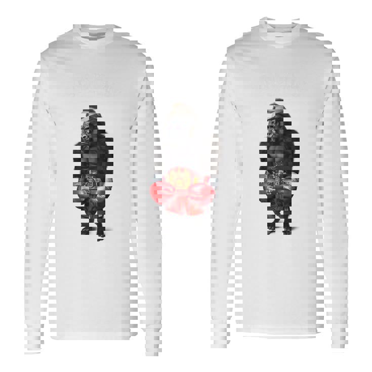 ボクシング チャンピオン ゴリラ ボクサーファイター 長袖Tシャツ