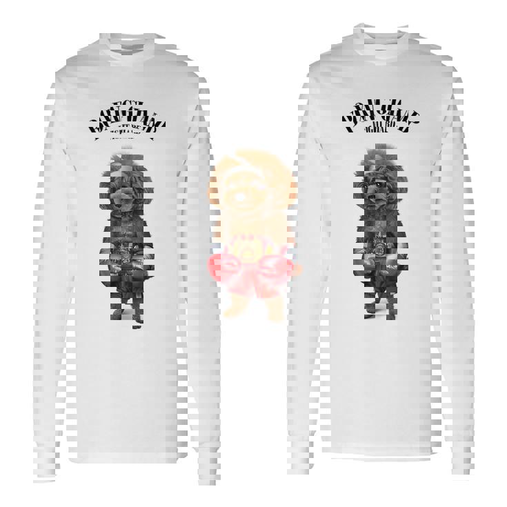ボクシングチャンピオン プードル ドッグファイター 長袖Tシャツ