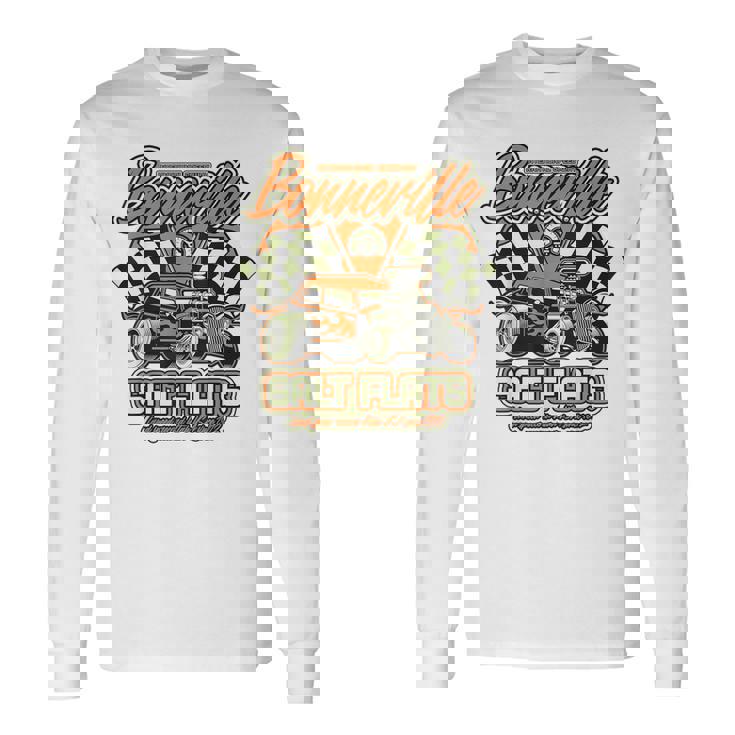 ボンネビル ソルト フラッツ ヴィンテージ レトロ ホットロッド レースカー 長袖Tシャツ