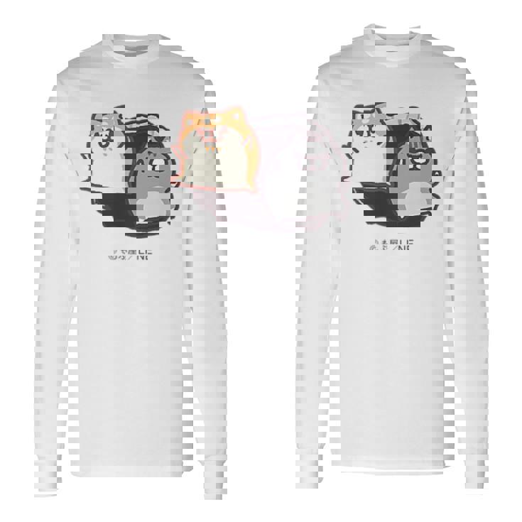 ボンレス犬とボンレス猫 参上 長袖Tシャツ