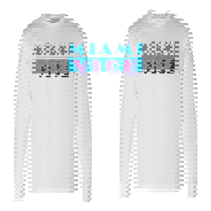 マイアミバイスのロゴ 長袖Tシャツ