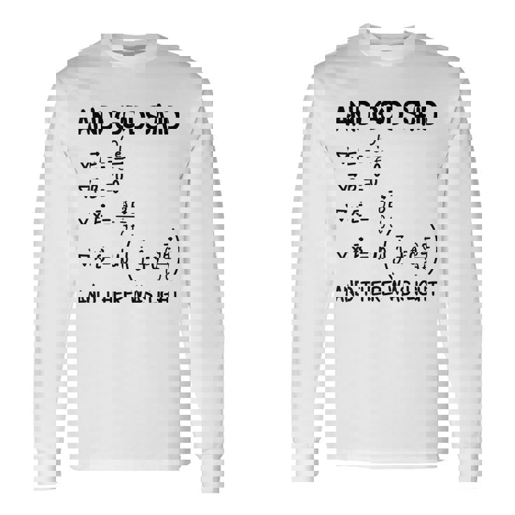 マクスウェル方程式と神は言って、光があった 長袖Tシャツ