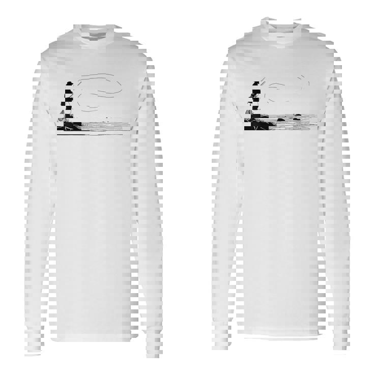 マス フライフィッシング サーモン 長袖Tシャツ