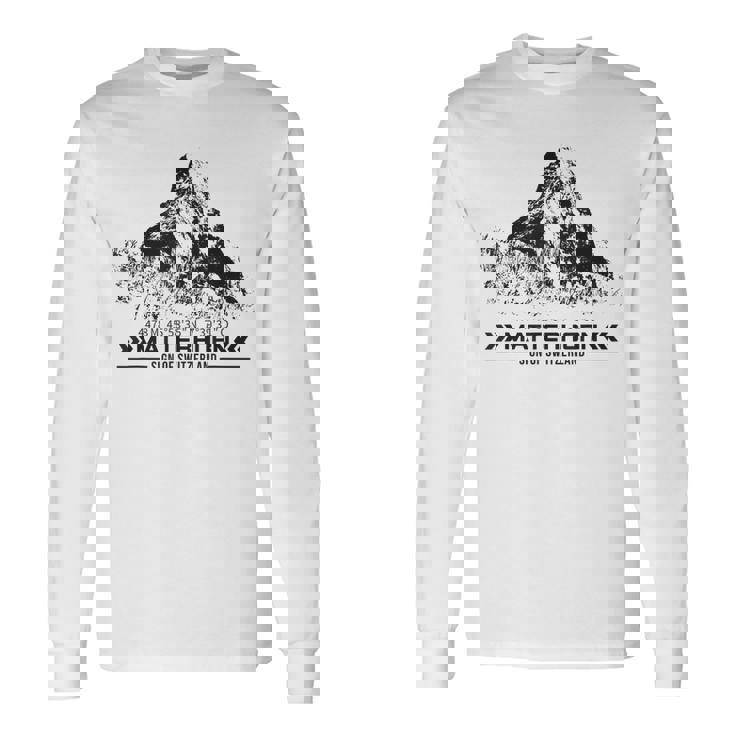 マッターホルン スイス アルプス ツェルマット ハイキング 山 アドベンチャー 長袖Tシャツ