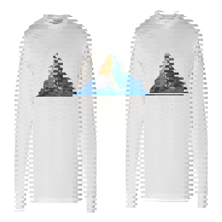 マッターホルン山 ツェルマット ハイキング スイス ギフト 長袖tシャツ 長袖Tシャツ
