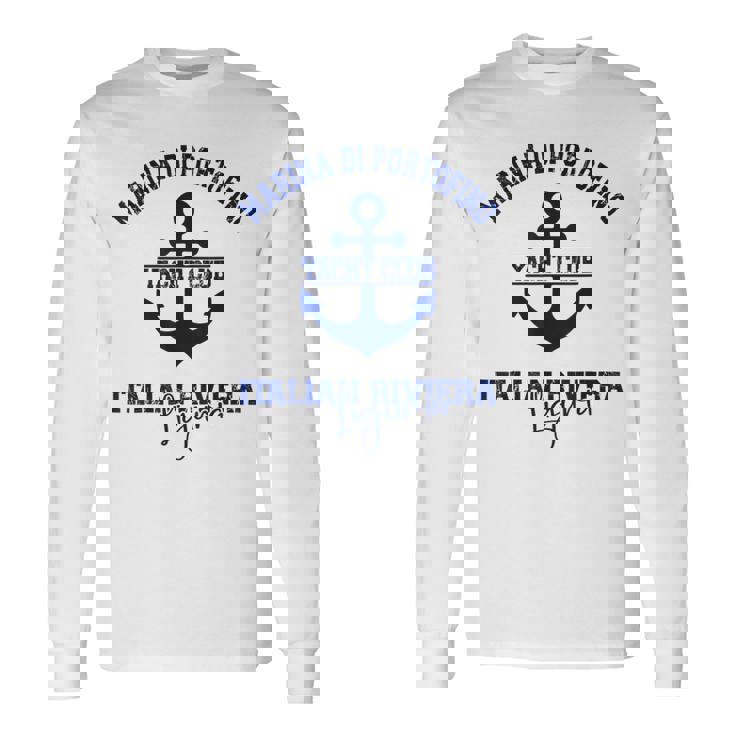 マリーナ・ディ・ポルトフィーノ イタリアン リビエラ ヨットクラブ ボートバケーション 長袖Tシャツ