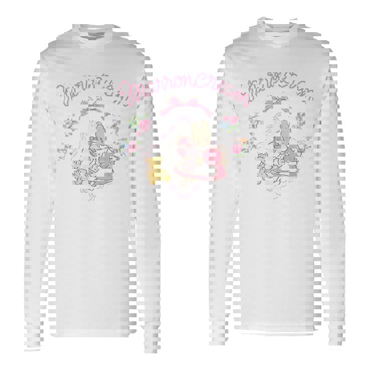 マロンクリーム ソーイング 長袖Tシャツ