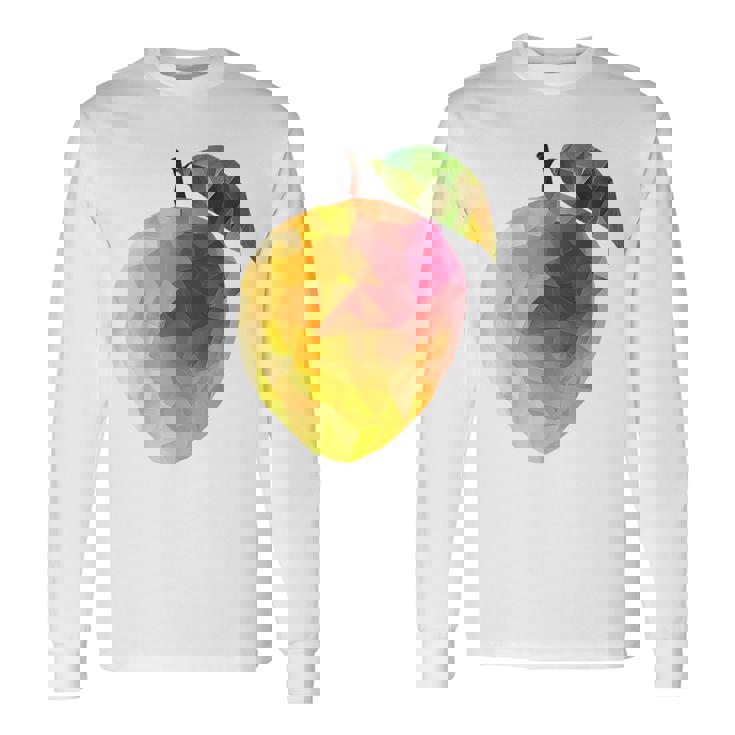 マンゴーフルーツモチーフアートマンゴー 長袖Tシャツ