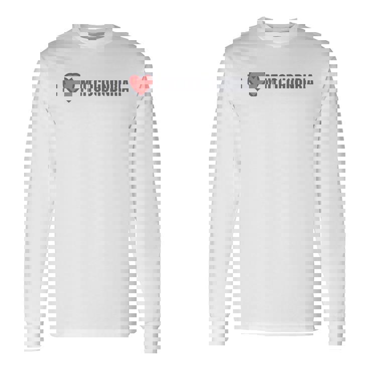 ミトコンドリア生物学教師動物細胞ミトコンドリア 長袖Tシャツ