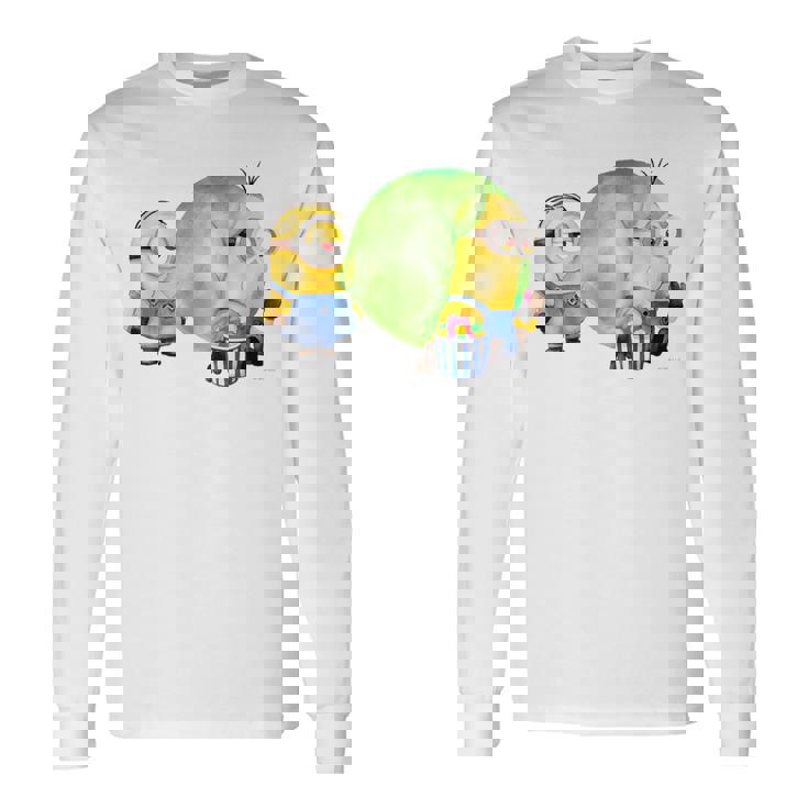 ミニオン Water Colorballoongum Green 長袖Tシャツ ギフトのアイデア