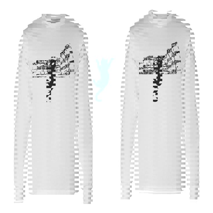 ミュージカル 楽譜上の猫 楽譜 長袖Tシャツ