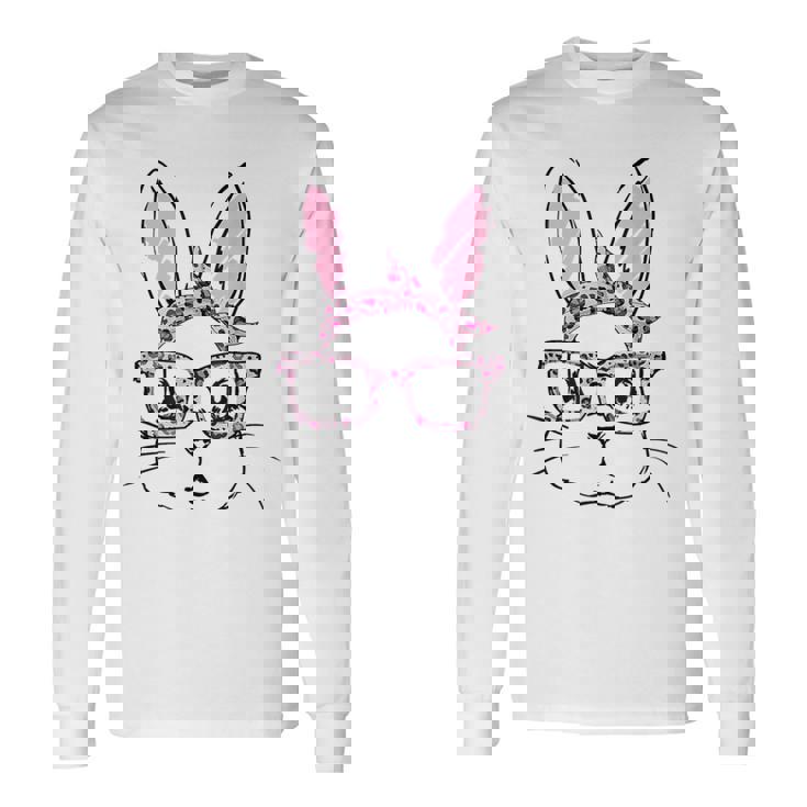 メガネをかけたウサギ ウサギ好き うさぎ好き うさぎの飼い主 おもしろ うさぎ 兎 長袖Tシャツ