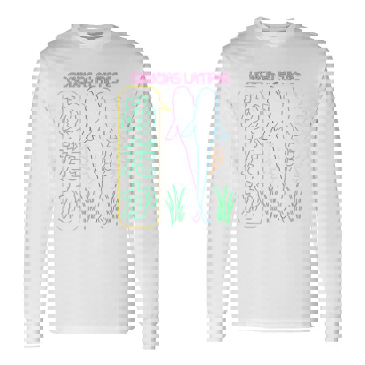 メダカ飼育者向け「めだかネオンデザイン」-バックプリント- 長袖Tシャツ