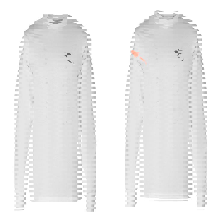 メダカ飼育者向け「メダカのおやぢ」デザイン-バックプリント- 長袖Tシャツ