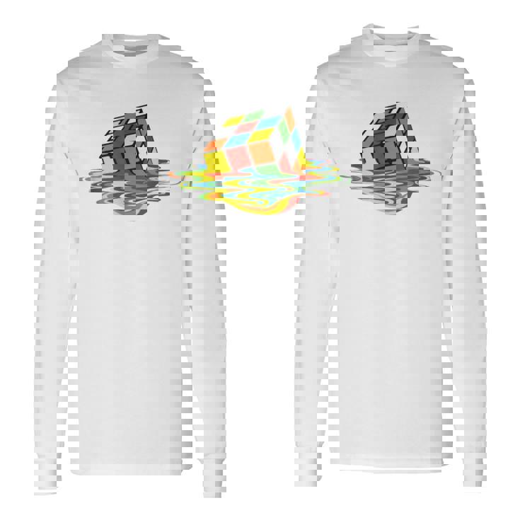 メルティング ルービックキューブ 長袖Tシャツ