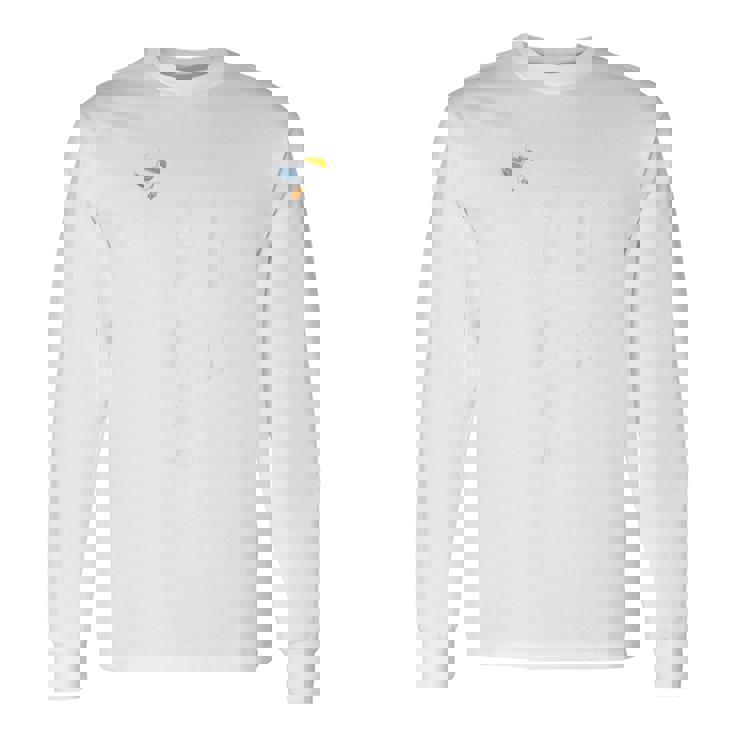 モインおかしな北ドイツ犬&カモメのデザイン。 長袖Tシャツ