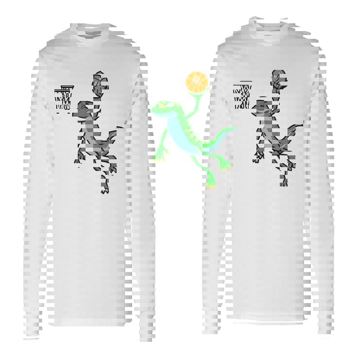 ヤモリ バスケットボール ホビー スポーツ 爬虫類 長袖tシャツ 長袖Tシャツ