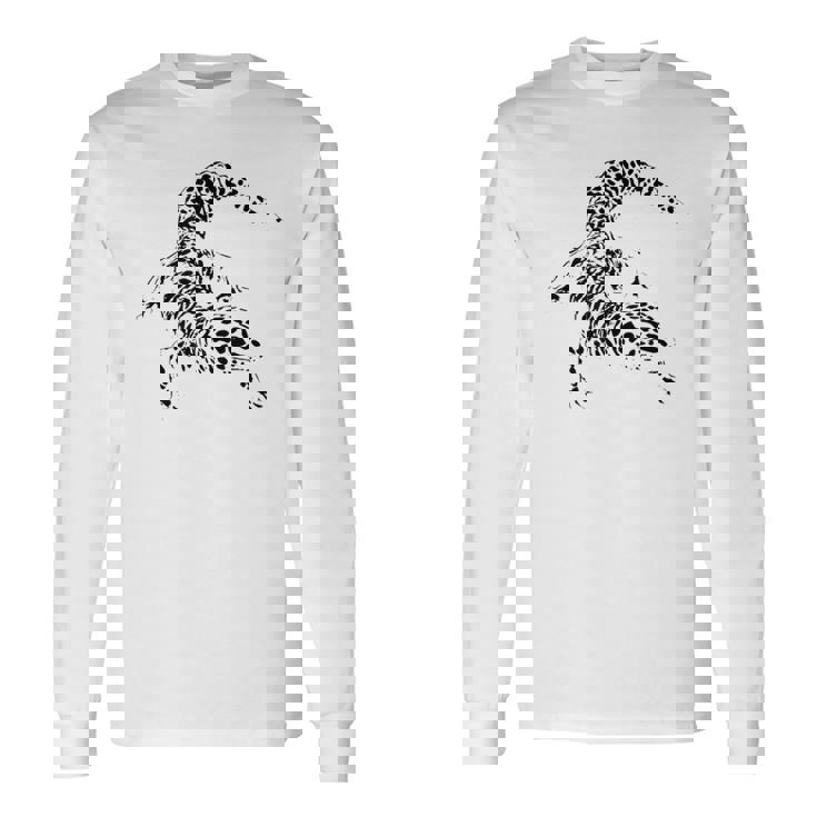 ヤモリ モチーフ 爬虫類 トカゲ テラリウム 長袖Tシャツ