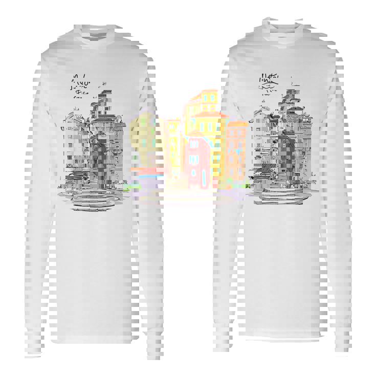 ヨーロッパ フランス パリ マントン フランス 家族 バケーション お土産 長袖Tシャツ ギフトのアイデア