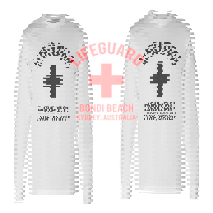 ライフガード ボンダイビーチ、シドニー、オーストラリア 長袖Tシャツ