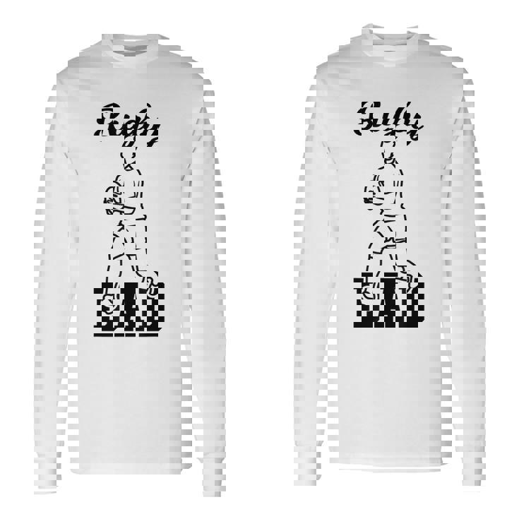 メンズ ラグビー お父さん ラグビーコーチ サッカー 父の日 長袖Tシャツ