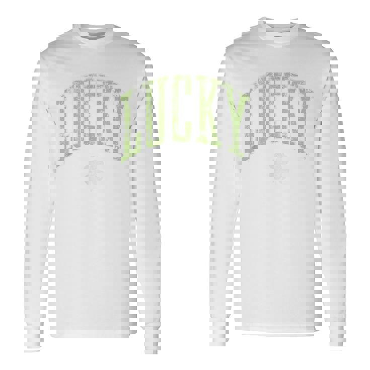 ラッキーシャムロック 四つ葉クローバー 長袖Tシャツ