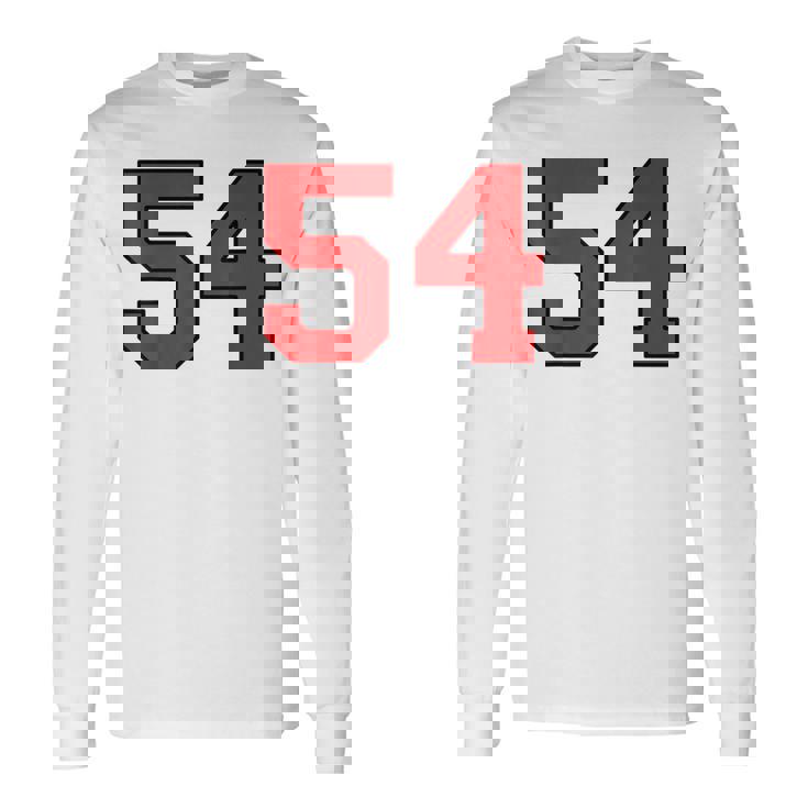 ラッキーナンバー54 クラシックカレッジアメリカン代表チームのファンプレイヤー 長袖Tシャツ ギフトのアイデア