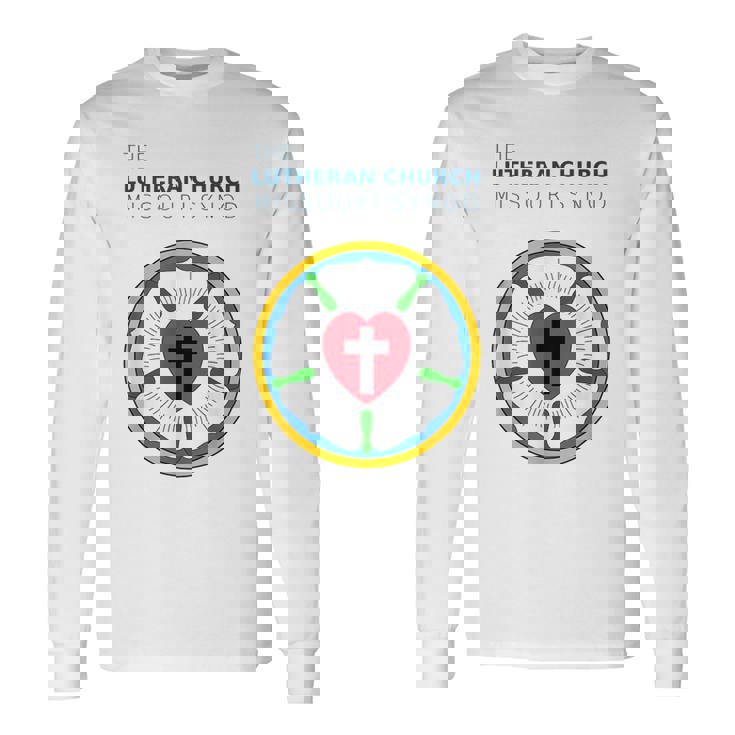 ルーテル教会 ミズーリ州会議 Lcms ローズシールロゴ 長袖Tシャツ ギフトのアイデア