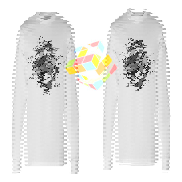 ルービックキューブ ルービックキューブ マジックキューブ レトロ ルービ ヴィンテージ オタク 長袖Tシャツ