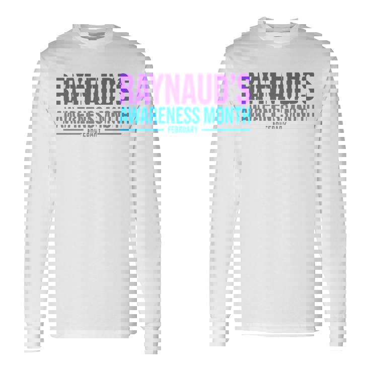 レイノー病啓発 レイノー啓発月間 長袖tシャツ 長袖Tシャツ