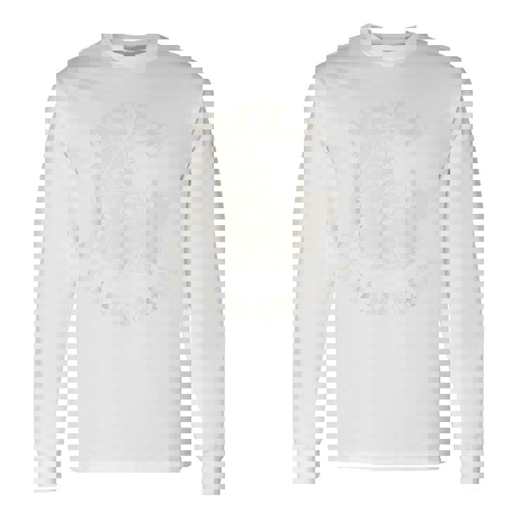 レトロ クリスマス メレ カリキマカ サンタクロース シャカ ハワイ 長袖Tシャツ