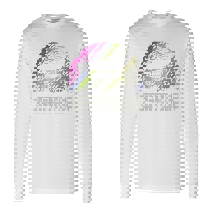 レトロ ヴィンテージ ツェッペリン 飛行船 航空 飛行船 メンズ レディース キッズ 長袖tシャツ 長袖Tシャツ