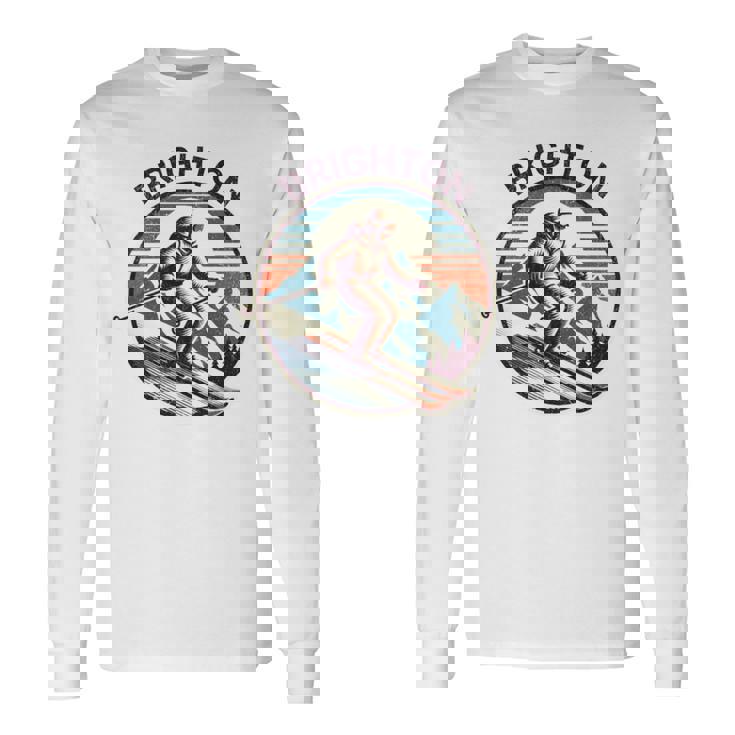 レトロ ヴィンテージ ブライトン ユタ スキー リゾート ウィンタースキー 長袖tシャツ 長袖Tシャツ