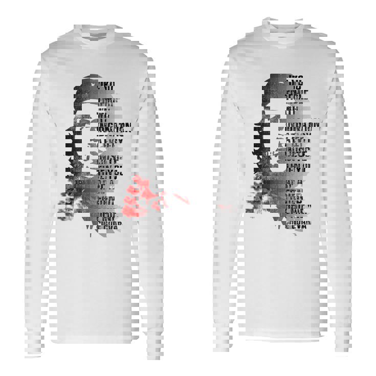 レトロなチェ・ゲバラのアドマイヤーズ革命の名言。ミーム 長袖Tシャツ